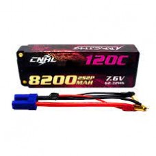 CNHL Racing Series LiHV 8200mAh 7.6V 2S 120C HV Lipo Battery with EC5 Plug For RC Racing